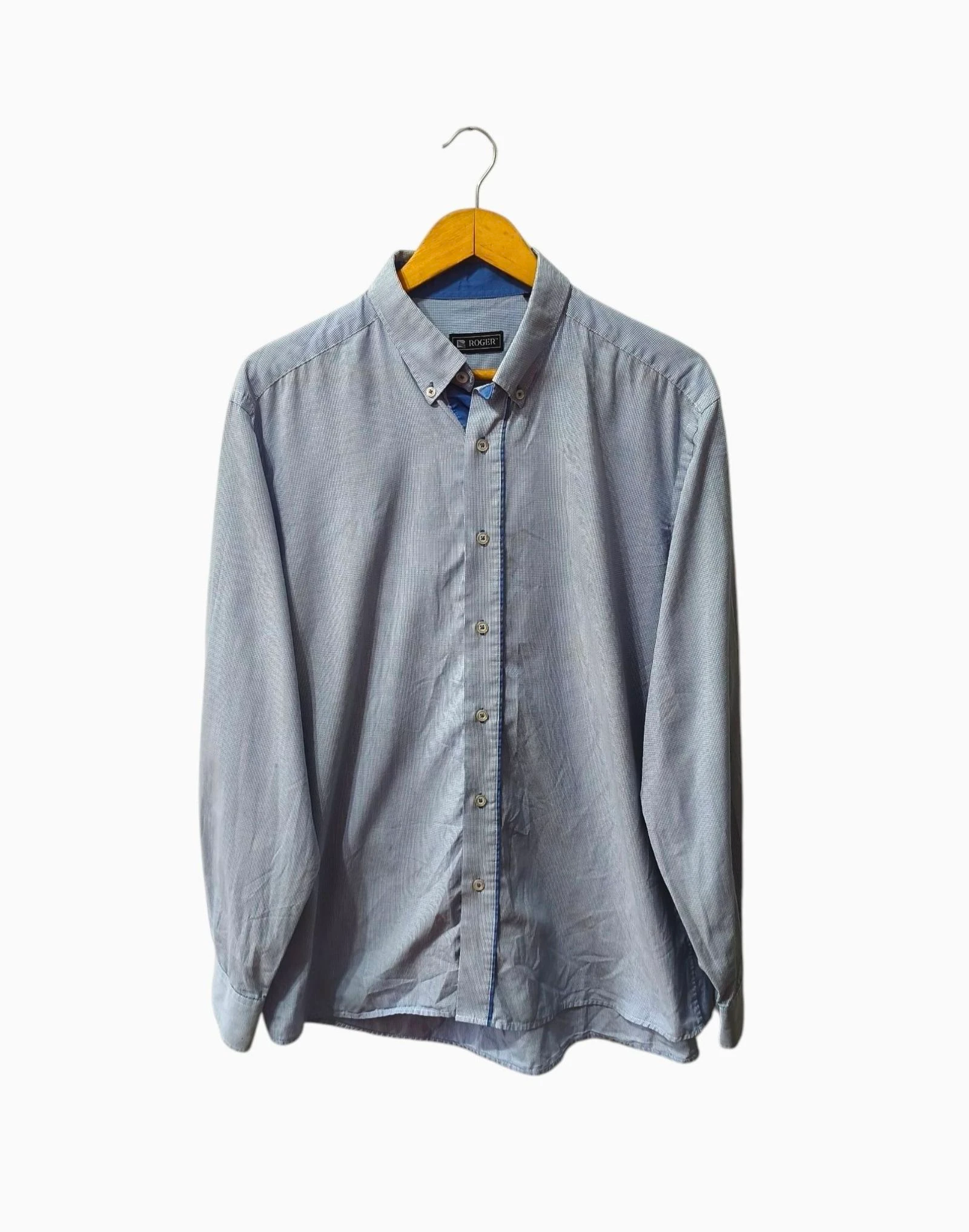 Camisa azul claro y blanco Roger hombre Talla 5